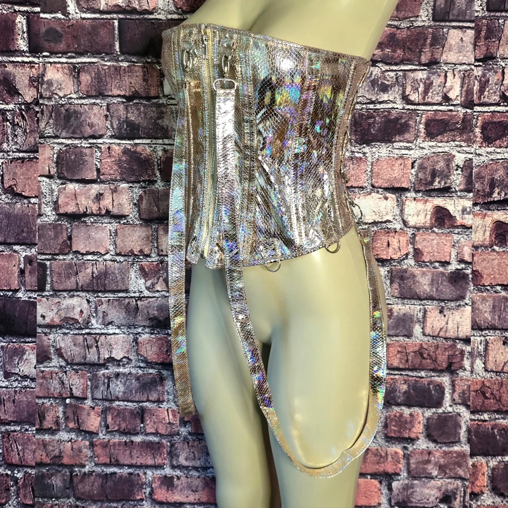 Envision Me In Gold Holographic Corset - Picture 3 of 11